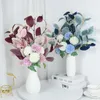 Flores decorativas 1 pacote de seda hortênsia bola de flores folhas para casa sala de estar quarto decoração aniversário casamento nupcial buquê falso