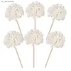 6 Pcs Aromatherapy Flowers Reed Diffuser Sticks Refills Home Fragrance Essential Oil Rattan L230523