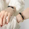 Charm Bracelets Wholesaler Stainless Steel Arrival Jewelry Lambskin Leather Circle Bangle For Girls