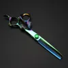 Nożyczki nożyce dostosowują jp 440c stal 6 '' nożyczki do włosów zielonych smoków fryzury rozrzedzające fryzjer tnące nożyczki fryzjerskie nożyczki 230605
