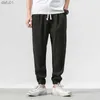 Chinesischen Stil Harem Jogger Hosen Männer Baumwolle Leinen Jogginghose Hosen Männer Lässig Leichte Frühling Sommer Männer Jogger L230520