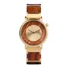 Relojes de pulsera Reloj de madera para mujer Reloj de pulsera Regalo de pareja Gota de Navidad