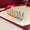 orecchini in acciaio inossidabile designer di gioielli grosso oro progettista matrimonio gioielli di lusso pieno di diamanti placcato oro bianco cristallo ohrringe grande orecchino a cerchio