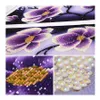 Puntada de bordado de diamantes Flores Flores de forma especial Multipicture Diy 5d Diamond Cross Cross Stitch Mosaic Wall Decor Orchid