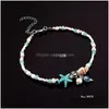 Cavigliere New Simple Bohemian Conch Starfish Pendant Rice Bead Foot Jewelry Leg Cavigliere per le donne Regali Drop Delivery Dhkiw
