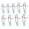 Balıkçılık Kancaları 20 veya 50 100 PCS Paslanmaz Çelik Snap Hooked Pin Fastlock Klip Aksesuarları Varil Döner Cazibesi Kancası 230606