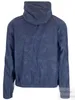 Mens Jacket Spring and Autumn Europe och America Simple Hooded Blue Long Sleeped Outwear