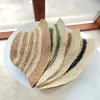 Cappelli a tesa larga Cappello di paglia intrecciato a righe giapponesi per le vacanze al mare Cappello estivo da donna a tesa larga Bacino a tesa larga Cappello da pescatore casual