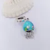 Color-changing Jellyfish Dangle Charm 925 sterling silver Pandora Clips Moments for fit Charms beads Bracelets Jewelry 792704C01 Andy Jewel