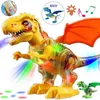 ElectricRC Dieren Spray Dinosaurus Speelgoed Jurassic Trex World Elektrische Tyrannosaurus Rex Dino Met Water Mist Mini Action Figures Kinderen Jongens Gift 230605