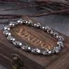 Chain Stainless steel design men punk skull chain bracelet men fashion stainless steel charm bracelet jewelry with box 230606