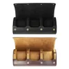 Boîtes de montres Cas 3 Slots Roll Travel Case Chic Portable Vintage Leather Display Storage Box avec Slid In Out Organizers # 20186G