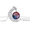 Pendant Necklaces Tree Of Life Moon Glass Cabochon Necklace Fashion Jewelry For Women Kids Gift 161432 Drop Delivery Pendants Dh9Fc