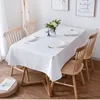 طاولة قطعة قماش غلاف قطعة قماش مائدة مفررية كبيرة الحجم من tablecloth المنزل الديكور حفل زفاف المأدبة أبيض مستطيلة المائدة 230605