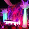 Led éclairage 3mts palmier gonflable avec souffleur de Base piliers lumineux fête DJ décoration de mariage pour la Performance sur scène