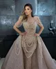 Lindos vestidos de noiva sereia pérolas de grife brilhantes rendas destacáveis vestido de capela de treinamento feito sob medida vestido de noiva plus size vestidos de novia