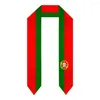 Cachecóis Faixa de Formatura Cachecol Bandeira de Portugal Xaile Estola Safira Azul Com Listras Estrelas Vestido de Bacharel Acessório Fita 180 14cm