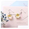 Dangle Chandelier Inspired Fashion Spiral Inner Flowered Glass Love Earrings Coloured Glaze Pendant Earring For Girl Lady Drop Del Dhifm