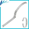 Bracelets de montres Bande en acier inoxydable 10mm Bracelet de montre universel Fermoir caché Sangle Boucle à dégagement rapide Femmes Poignet Ceinture Bracelet Argent