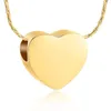 Kedjor Cremation Jewelry for Ashes - Heart Pendant Memorial Urn Necklace Holder Rostfritt stål Keepsake