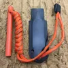 Utomhusgadgets 1st 8 * 80mm utomhus camping överlevnadsverktygssatser EDC Gear Fire and Survival Whistle Stark blad 7-kärnor paraplyrep 230606