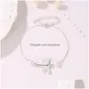 Anklets moda sier plated dragonfly kostki bransoletka minimalistyczna kobieta Anklet rocznicowy prezent dla dziewczyny wykwintne akcesoria d dhdxj