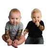Macacões Novos mangas de tatuagem macacão recém-nascido para escalada em rocha roupas para meninos e meninas G220606