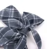Krawaty szyi żeńskie kratę bowtie swobodny krawat dla kobiet mundur kołnierz motyl Bowknot Check Cravats Dziewczęta Bowties 230605