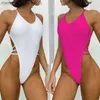 Duas Calças Femininas Sexy Extreme Mini Micro Tanga Strappy Feminino Maiô Feminino Uma Peça Sem Costas Monokini Banhista Fato de Banho T230606