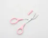 Wholesale New hot selling 50pcs Women Pink color Eyebrows Scissors with Combs Makeup Tools