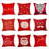 Pillow Cross Border Christmas Red Pattern Festive Sofa Pillows And Pillowcases Manufacturers Can Customize Wholesale One For Distri