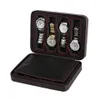 8 Slot Draagbare Zwarte Koolstofvezel PU Lederen Horloge Rits opbergtas Reizen Sieraden Horloge Doos Zak Gepersonaliseerde Luxe Gift232R