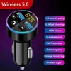 2024 Bil Charger FM Sändare Stereo Car MP3 Player 3.1A Fast Charging Charger Car Kit 5 Handsfree FM Modulator USB Dual Bluetooth