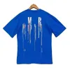 Herr t shirt designer tshirt begränsad upplaga par tees street bär sommar modemärke amiris blå amirs skjorta stänk bokstäver