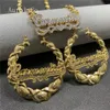 Dangle Chandelier AurolaCo XOXO Custom Name Jewelry Set Fashion Ladies XOXO Earrings Custom Name Earrings Gold Hoops Earrings for Women Gifts 230605