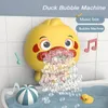 Toys de bain Baby Electronic Bubble Duck Duck Game Maker Pool Bathtub Bathtub Savon Hine For Children Kids 230605
