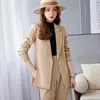 Women's Two Piece Pants Fashion Ladies Blazer Women Business Suits 2 Pant And Top Sets Office Work Pansuits Jacket Black