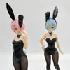 Actionspielzeug Abbildungen 29cm Re Zero Startleben in einer anderen Welt Anime Figur Ram Rem Bunny Ver sexy Mädchen Model Doll Toys 230605