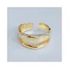 Pierścienie zespołowe Sier Finger Pierścień dla kobiet nieregularna modna biżuteria Duża regulowana antyczna dostawa Anlos Dhqpk