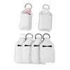 Party Favor 30Ml Sublimation Néoprène Blanc Par Porte-Bouteille Sbr Désinfectant Pour Les Mains Ensemble Blanc Porte-clés Cadeau Drop Delivery Maison Jardin F Dhidy