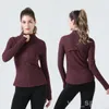 Alineación lu define yoga long femenina chaqueta deportiva camufla