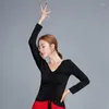 Women's Two Piece Pants #9816 Latin Dance Clothes Woman Sets Summer Long Sleeve Skinny T Shirt Ladies Black Trousers Wide Leg Femme Red