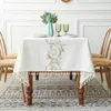 Bordduk nordisk stil tofsar bomullslinne modern enkelhet dammsäker bordsskydd för dinning te bord bordsskiva dekoration r230605
