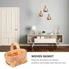 Storage Bottles Gift Retro Decor Wood Chip Decorations Portable Baskets Ornaments Home Mini Tiny Furniture