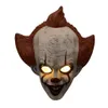 فيلم السيليكون ستيفن كينغز It Joker Mask Face Face Horror Clown Mask Halloween Party Cosplay Cosplay Mask QH58