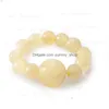 Band Rings Natural Stone Beads Elastic Rope Strand Tiger Eye Rose Quartz Crytal Nail Ring For Women Fashion Jewelry Drop Delivery Dhb48