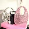 Totes Half Moon Purse Designer Borsa di lusso per donna New Shiny Trasparente Strass Evening Ladies Party Diamond Clutch Bag 230530