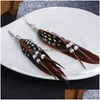 Dangle Chandelier Retro Feather Tassel Earrings Ear Cuffs Hoop For Women Fashion Jewelry Will And Sandy Drop Ship Delivery Dhxpv