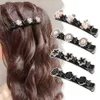 Ander sprankelend haar Eend Satijnen stof Strass haar Gevlochten haaraccessoires voor dames