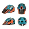 Fahrradhelme BATFOX Fahrradhelme für Männer Frauen MTB-Helm Radfahren Integral geformtes orangefarbenes Mountainbike-Licht Casco MTB 230605